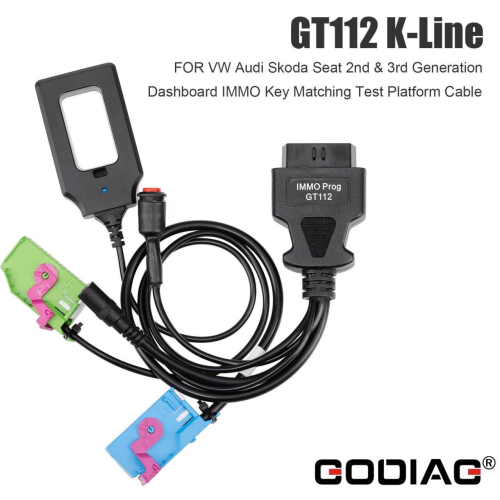 GODIAG GT112 K-Line Test Platform with Pogo PIN for VW Audi Skoda Seat IMMO2 IMMO3 Dashboard IMMO Key Matching