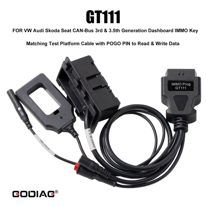 GODIAG GT111 Test Platform Cable with Pogo PIN for VW Audi Skoda Seat CAN-BUS IMMO3 IMMO3.5 Dashboard IMMO Key Matching Test Platform Cable