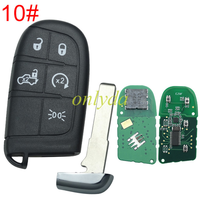 For Jeep  smart key with 434mhz with 4A chip for Jeep Compass  included SIP22 key blade FCC:M3N-40821302