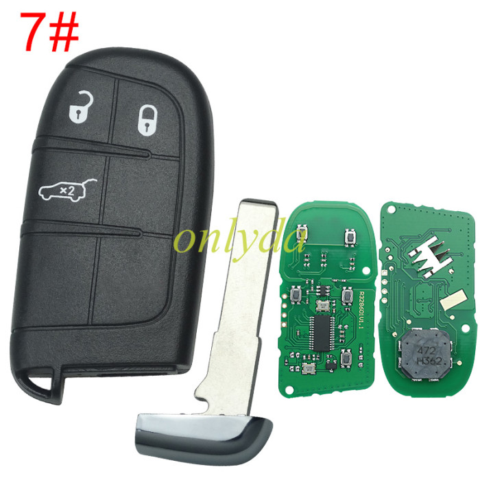 For Jeep Grand Cherokee2014-2019 Chrysler 300 Dodge Durango Journey Charger Challenger Fiat Freemont 2011-2016 Fiat Ottimo 500  46CHIPS , 433MHZ FCC ID :M3N-40821302， pls choose button