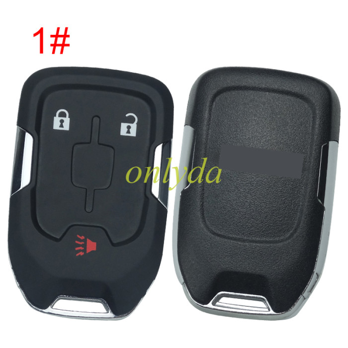 For GM  remote key blank with GMC badge place, pls choose the button