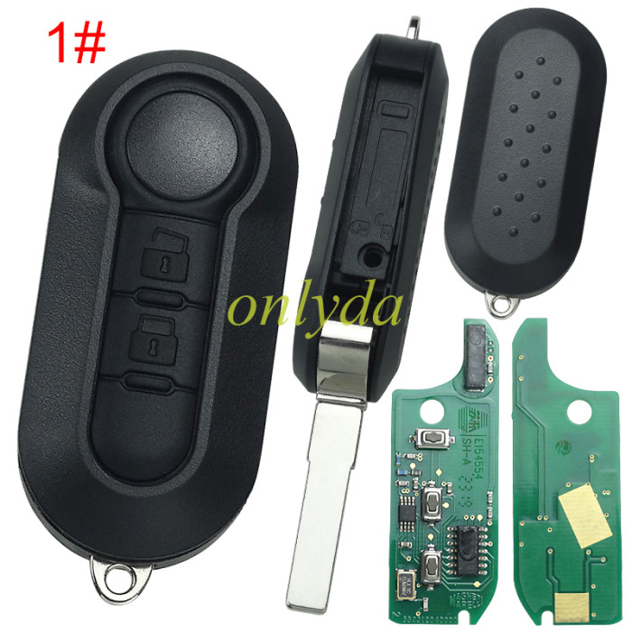 (M.Marelli BSI System) FIAT:Ducato,Bravo,500L PEUGEOT:Boxer  CITROEN:Jumper ALFA ROMEO:Giulietta IVECO:Daily 3 button remote key  PCF7946-434mhz  key profile:SIP22  with 434mhz with SIP22 blade 7946 chip ,  original PCB+aftermarkt key shell