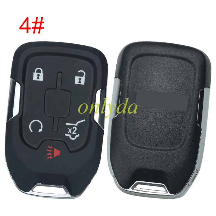 For GM  remote key blank with GMC badge place, pls choose the button