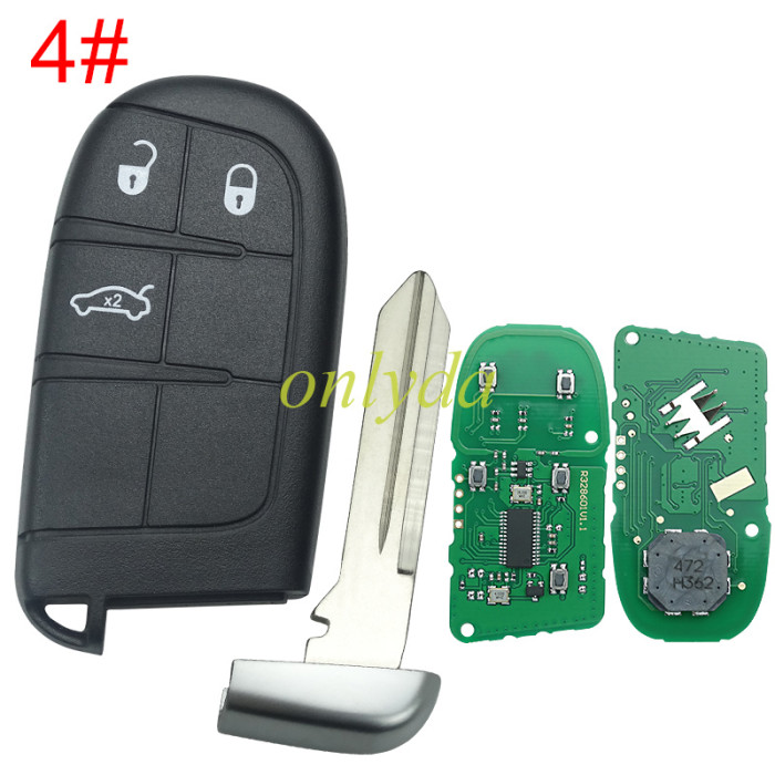 For  Dodge Durango Journey Charger Challenger Fiat Freemont 2011-2016 Fiat Ottimo 500  46CHIPS , 433MHZ FCC ID :M3N-40821302， pls choose button