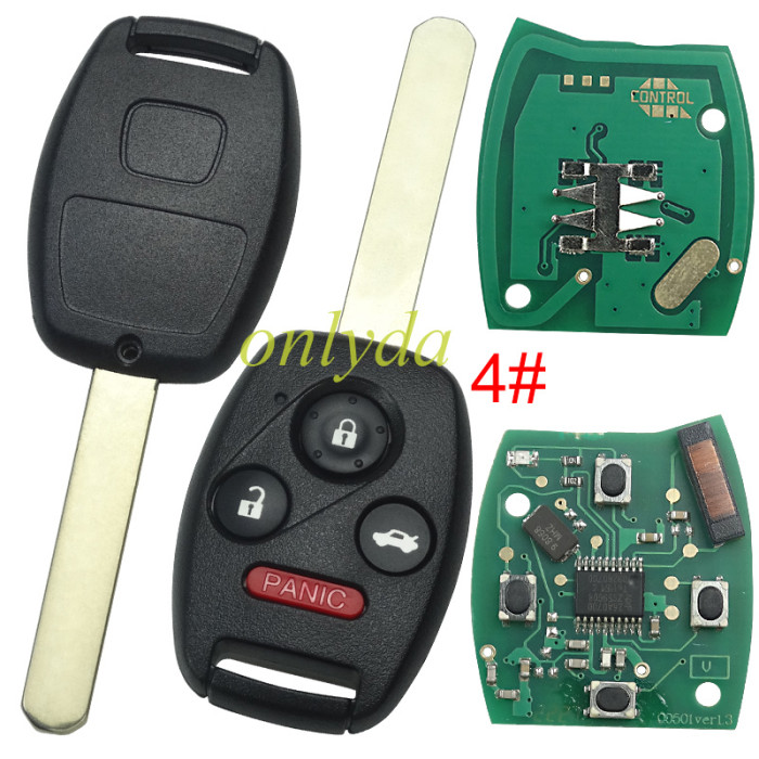 For Honda remote key HITAG 2 / 46 CHIP with 313.8mhz