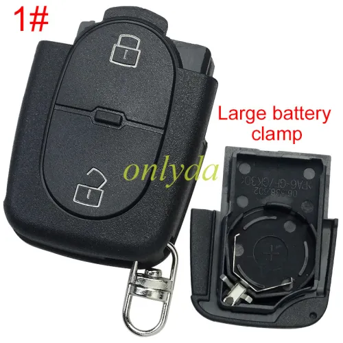 For Audi remote replacement key shell  part with 2032 model battery holder, pls choose the button type