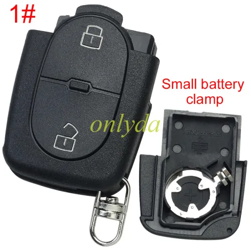 For Audi remote replacement key shell part  with 1616 model battery holder, pls choose the button type