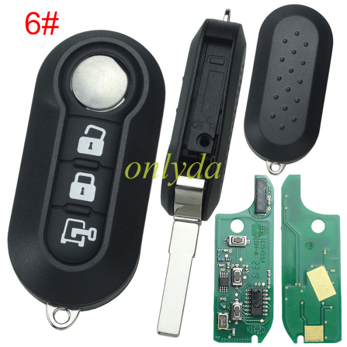 (M.Marelli BSI System) FIAT:Ducato,Bravo,500L PEUGEOT:Boxer  CITROEN:Jumper ALFA ROMEO:Giulietta IVECO:Daily 3 button remote key  PCF7946-434mhz  key profile:SIP22  with 434mhz with SIP22 blade 7946 chip ,  original PCB+aftermarkt key shell