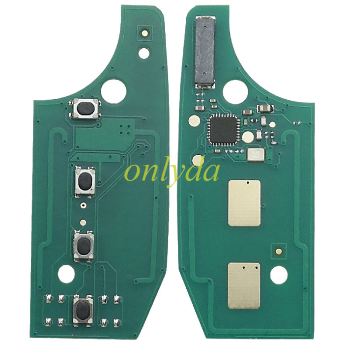 KYDZ for Chrysler 2+1/3+1/4 button flip remote key 434mhz with Megamos AES MQB 48  chip pls choose button  Renegade 2015 2016 2017 2018 Remote Car  2ADFTFI5AM433TX