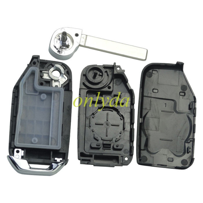 For Kia 3 /3+1 button remote key shell with key blade with badge ， pls choose button