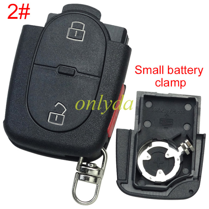 For VW  remote shell part with 1616 battery model （audi Style)，Pls choose button model