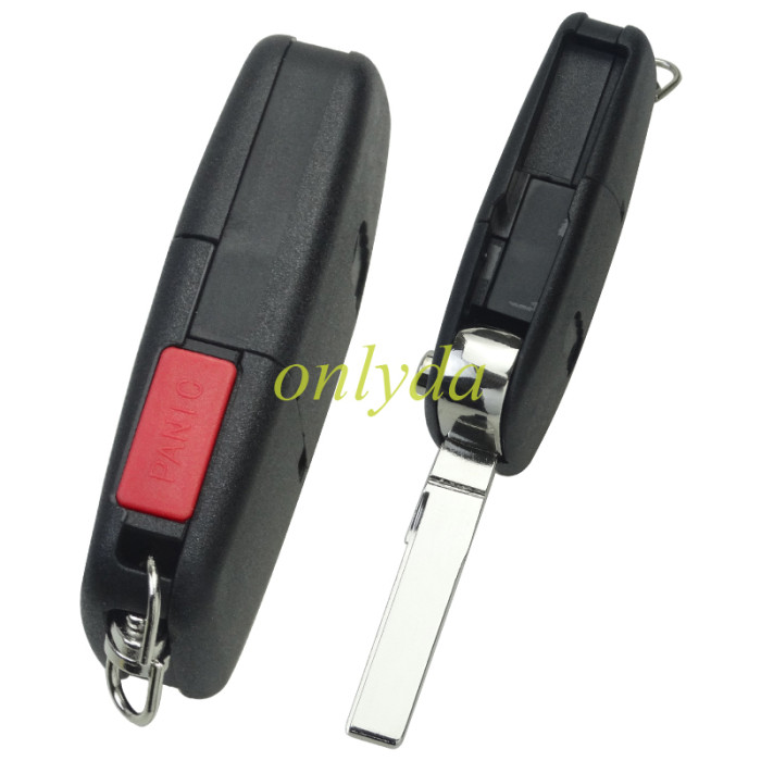 For VW  remote key blank with 1616 battery Clamp with badge,  (the key head connect face is round)， pls choose button model