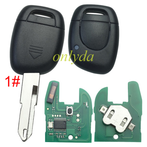 For Renault Clio 2  ,1 button remote with 434mhz after 2002 year with NXP26A0- aftermarket 7947 chip inside,please choose the blade