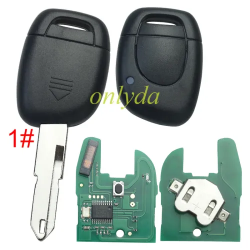 For Renault Clio 2  ,1 button remote with 434mhz after 2002 year with NXP26A0- aftermarket 7947 chip inside,please choose the blade
