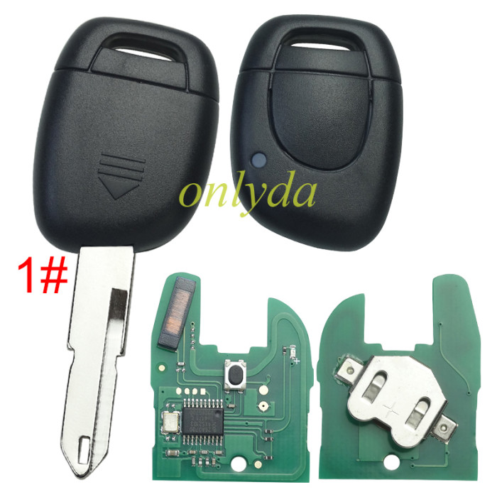 For Renault Clio 2  ,1 button remote with 434mhz after 2002 year with NXP26A0- aftermarket 7947 chip inside,please choose the blade