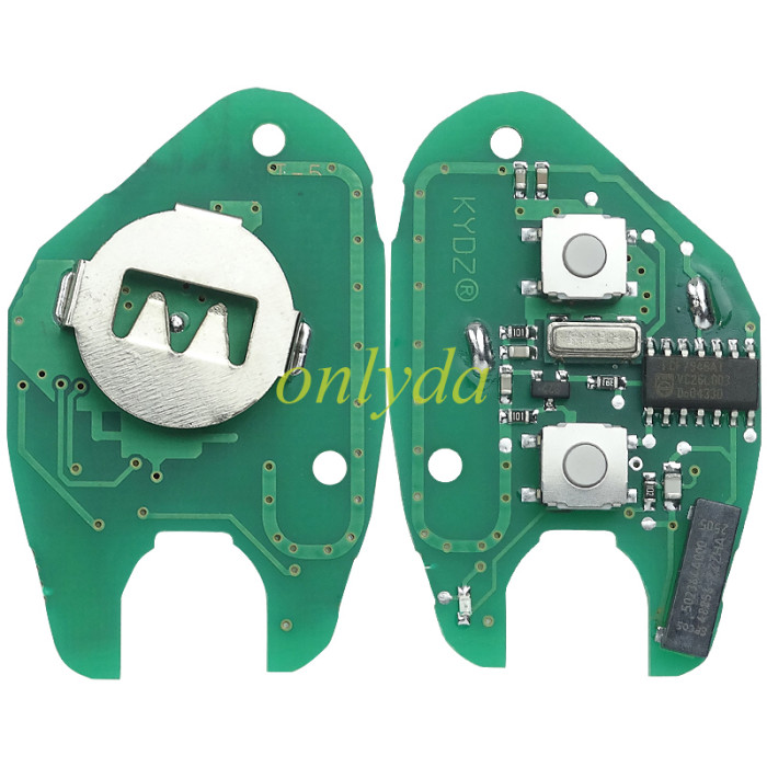 KYDZ MADE Renault:Kangoo II2004-2011 , Master II 2003-2010,Traffic II 2002-2010 Opel:Vivaro,Movano 2004-2010 Nissan interstar 2004-2014 2 button remote key pcf 7946-433mhz  before 2000 year ,please choose the blade