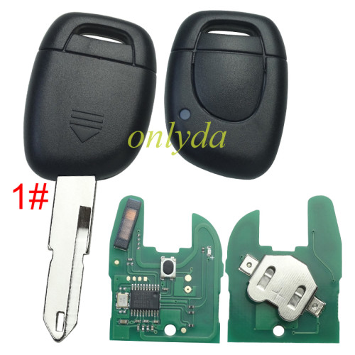 For Renault:Symbol,Clio II,Kango II 1 Button remote key NXP26A0-aftermarket PCF7946-433MHZ  before 2000 year,please choose the blade
