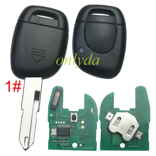 For Renault:Symbol,Clio II,Kango II 1 Button remote key NXP26A0-aftermarket PCF7946-433MHZ  before 2000 year,please choose the blade