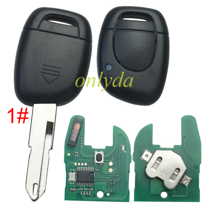 For Renault:Symbol,Clio II,Kango II 1 Button remote key NXP26A0-aftermarket PCF7946-433MHZ  before 2000 year,please choose the blade