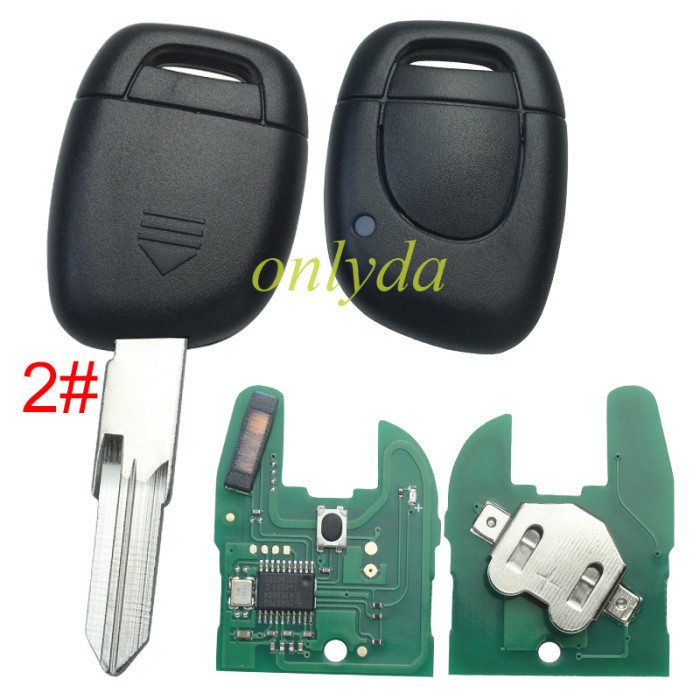 For Renault:Symbol,Clio II,Kango II 1 Button remote key NXP26A0-aftermarket PCF7946-433MHZ  before 2000 year,please choose the blade