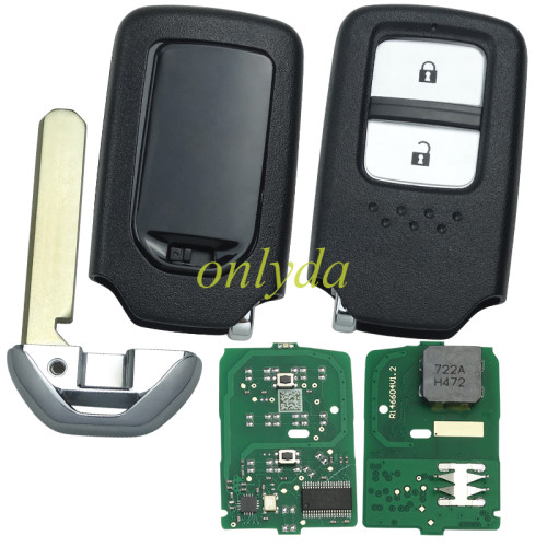 For Honda Accord 2 Button smart Keyless remote key with 313.8 mhz with hitag3 47 chip 72147-T5A-U01 continental:A2C80084 900 FCCID:KR5V1X Anatal-1100-13-2149 IC7812d-VIX
