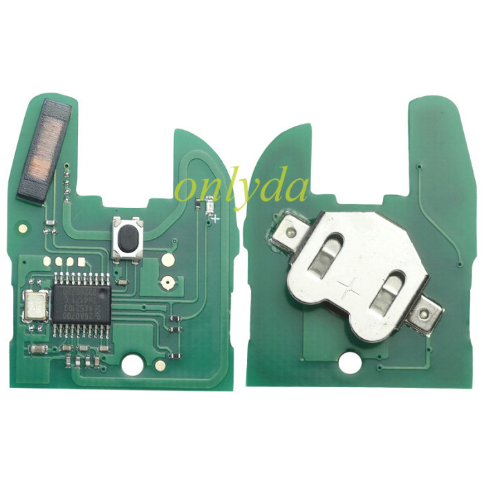For Renault Clio 2  ,1 button remote with 434mhz after 2002 year with NXP26A0- aftermarket 7947 chip inside,please choose the blade