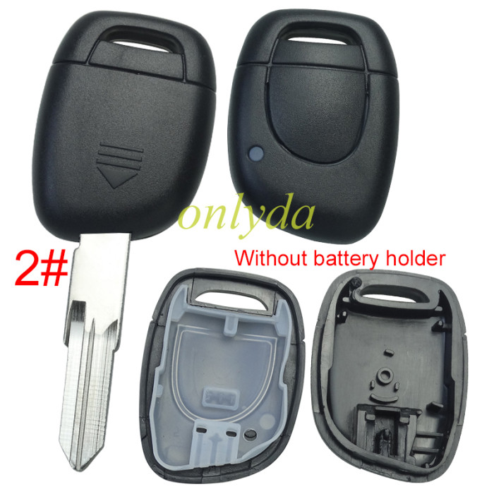 For  Renault 1 button remote key blank without battery holder holder NE73/Vac102, pls choose blade