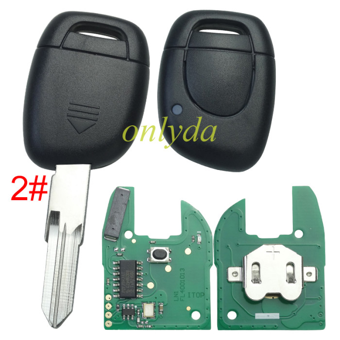 For Renault 1 button remote with original PCF7947AT chip 434mhz, for Renault Clio 2 after 2002 year ,please choose the blade