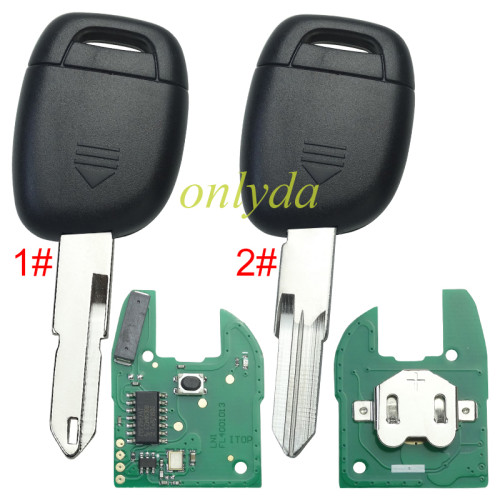 For Renault 1 button remote with original PCF7947AT chip 434mhz, for Renault Clio 2 after 2002 year ,please choose the blade