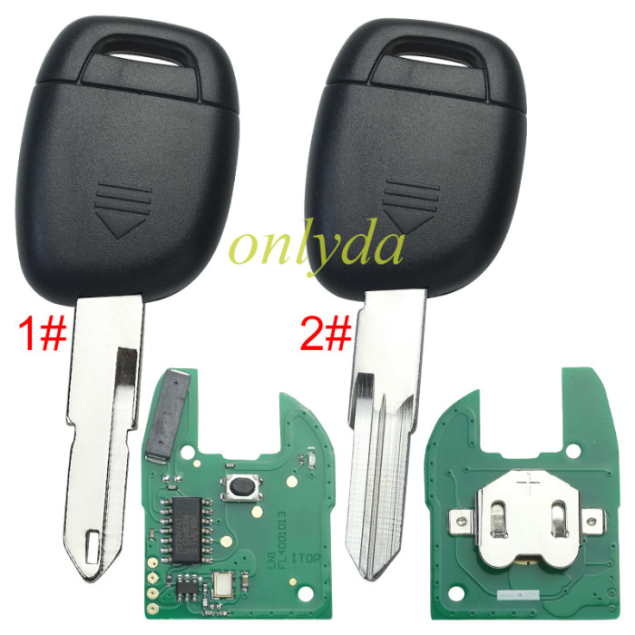 For Renault 1 button remote with original PCF7947AT chip 434mhz, for Renault Clio 2 after 2002 year ,please choose the blade