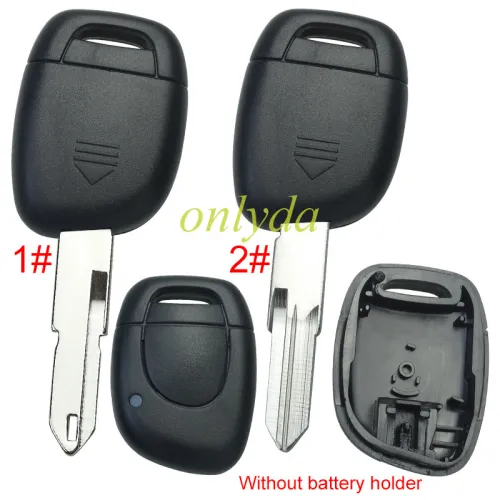 For  Renault 1 button remote key blank without battery holder holder NE73/Vac102, pls choose blade