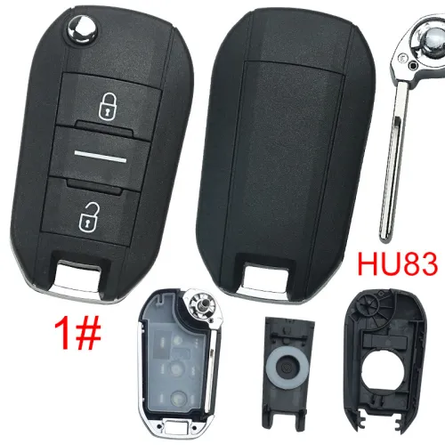 For Peugeot remote key shell without  badge, blade HU83. Pls choose the button type