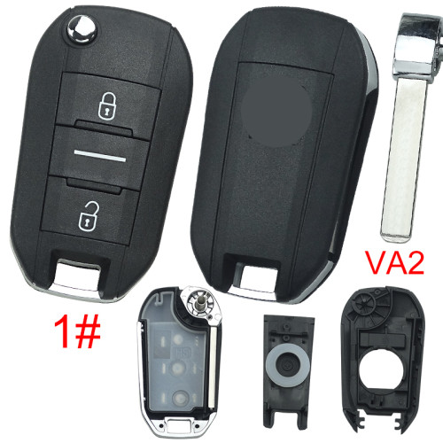 For Peugeot remote key shell with badge, blade VA2. Pls choose the button type