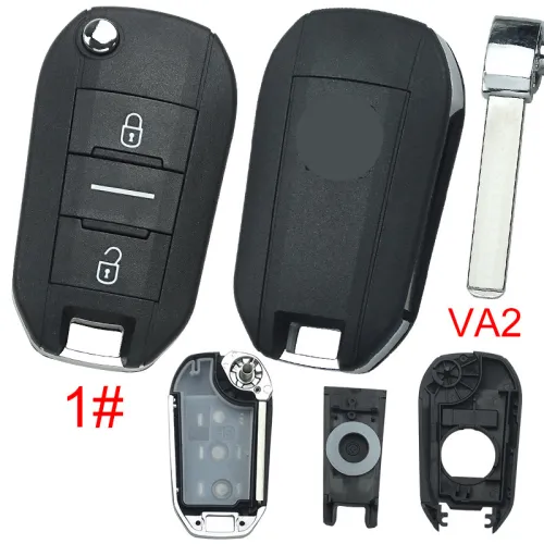 For Peugeot remote key shell with badge, blade VA2. Pls choose the button type