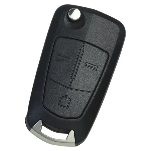 For Opel 3 button remote key shell with round badge place, blade HU100