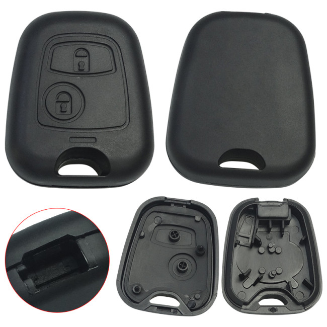 For Peugeot Citroen 2 button remote key  blank without badge