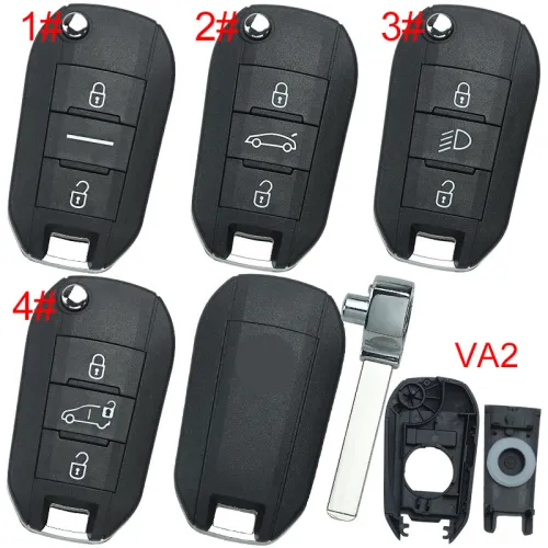 For Citroen remote key shell with badge, blade VA2. Pls choose the button type