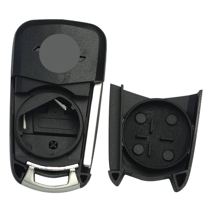 For Opel 2 button  remote key blank with HU100 blade, original badge place