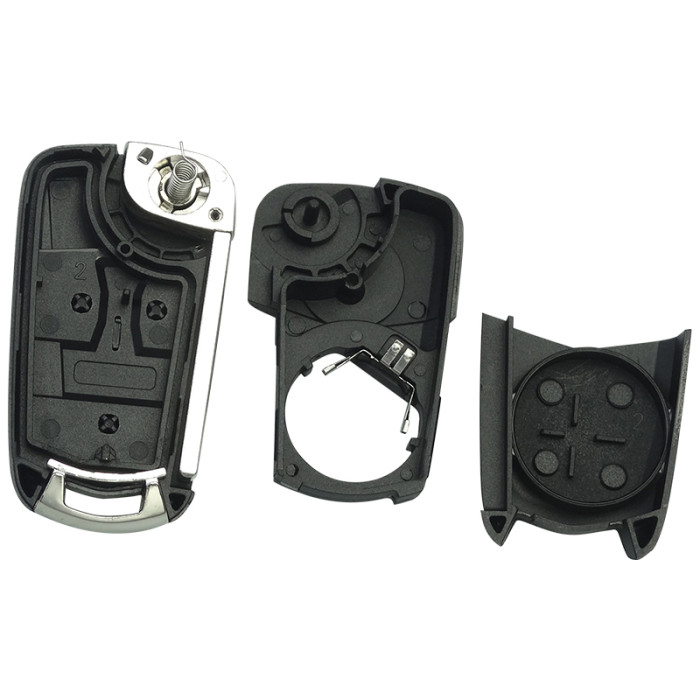 For Opel 2 button  remote key blank with HU100 blade, original badge place