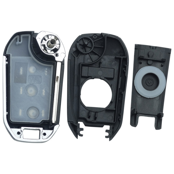 For Citroen 3 button remote key shell with round logo, blade is HU83, pls choose button model