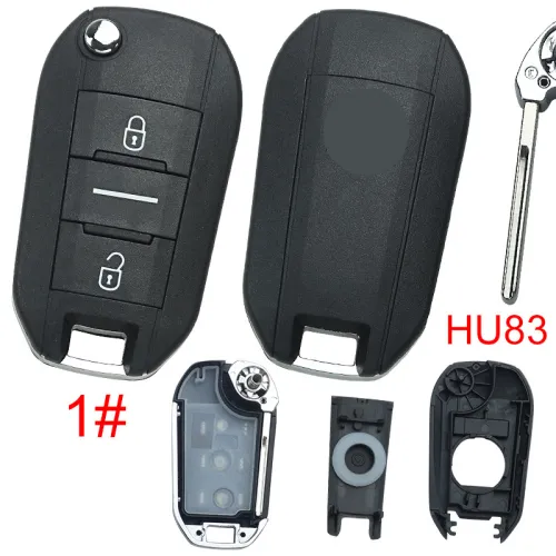 For Citroen remote key shell with badge, blade HU83. Pls choose the button type