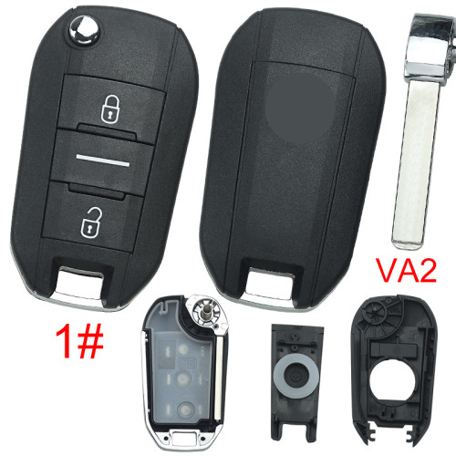 For Citroen remote key shell with badge, blade VA2. Pls choose the button type