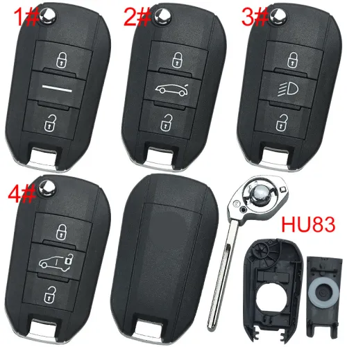 For Citroen remote key shell with badge, blade HU83. Pls choose the button type