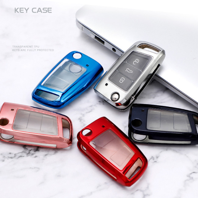 For VW TPU protective key case black or red color, please choose