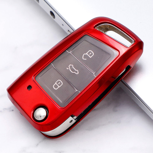 For VW TPU protective key case  black or red color, please choose