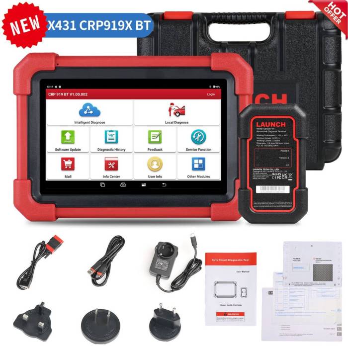 Global Version] 2024 LAUNCH CRP919X BT Diagnostic Scanner with Bluetooth Supports CAN FD DoIP and ECU Coding,2 years update free