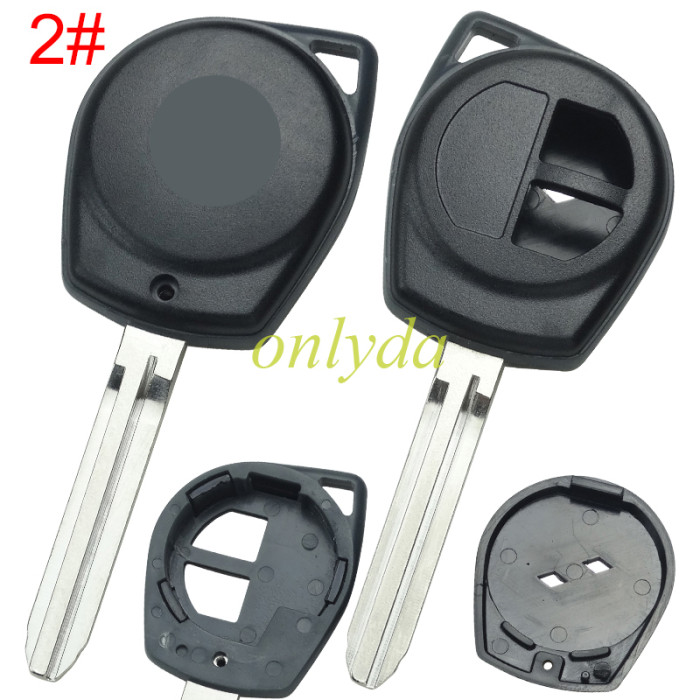 For SWIFT 2 button remote key with chip slop place with original badge, pls choose blade