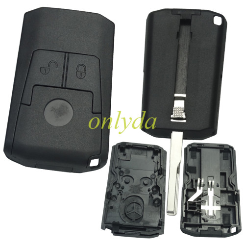 For Benz 2 button remote  key shell With badge