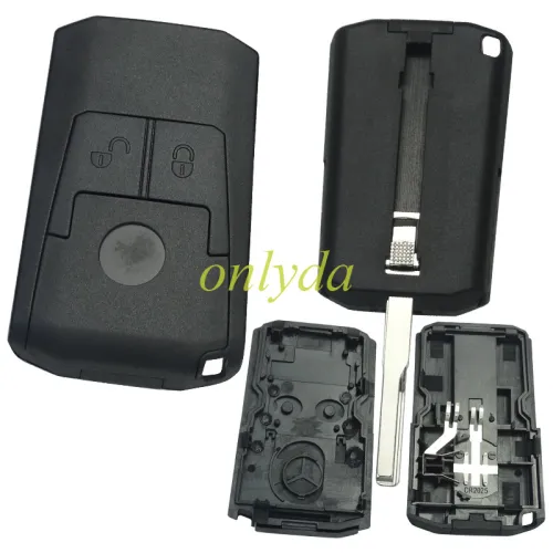 For Benz 2 button remote  key shell With badge