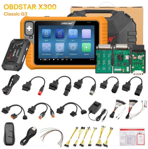 Yellow version 2025 OBDSTAR X300 Classic G3 Key Programmer with Built-in CAN FD DoIP Support Car/ HD/ E-Car/ Motorcycles/ Jet Ski Get Free Key Sim and Motor Adapters